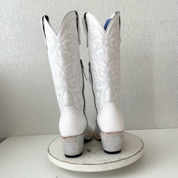 Lane MEGAN MORONEY Cowboy Boots Smokeshow Womens 10 White Western Cowgirl Tall - Picture 4 of 14